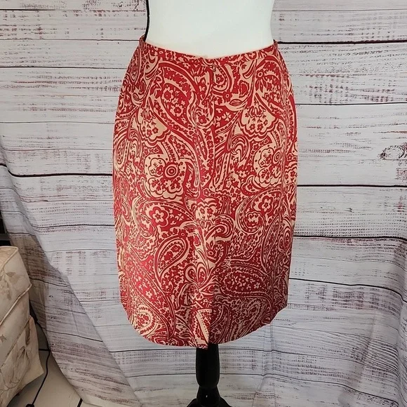 Ann Taylor women's silk wool blend midi skirt - Picture 3 of 6